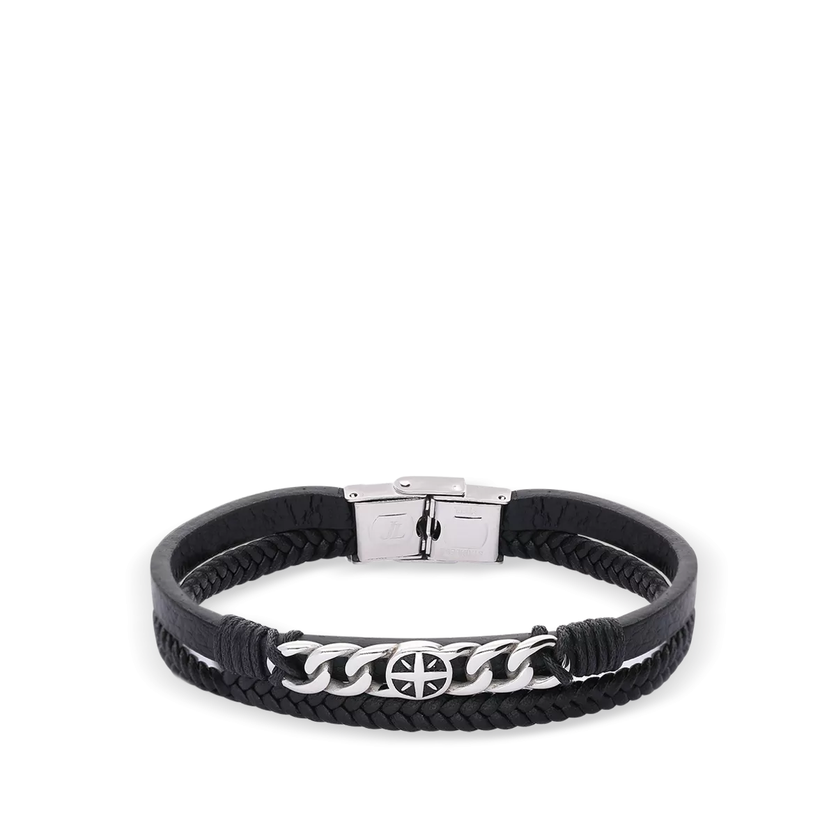 Pulsera hombre cuero trenzado