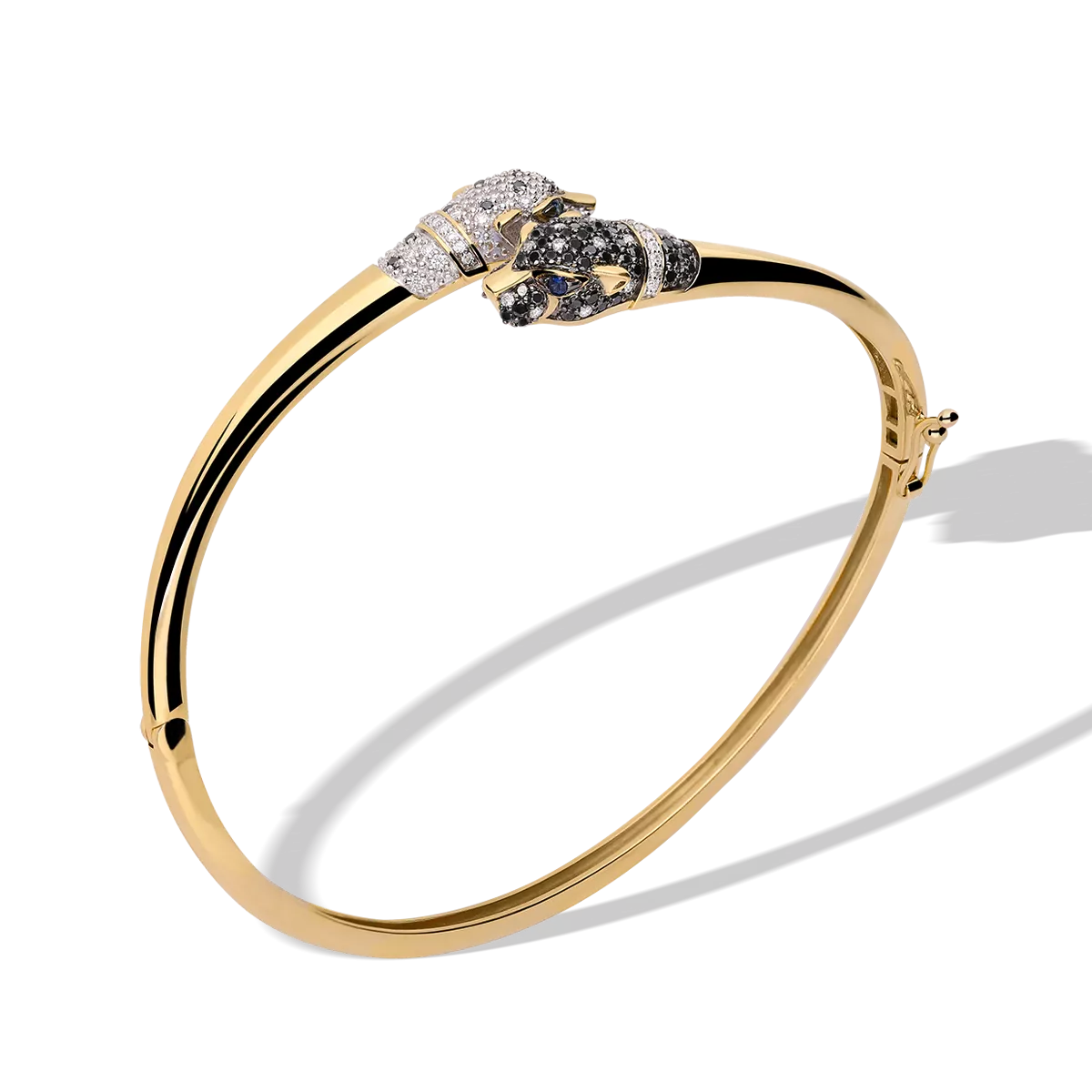 18k gold diamond bangle SNOW LEOPARD