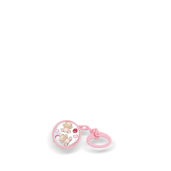 Cadena portachupetes osos rosa