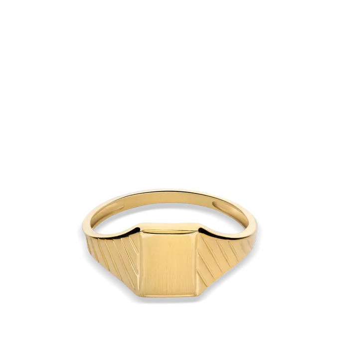 18k gold signet ring