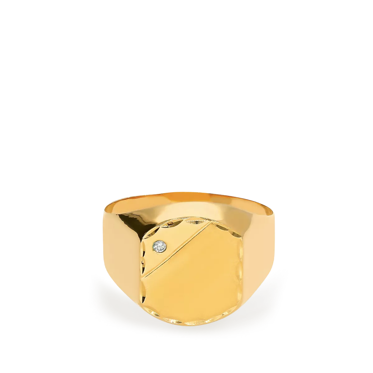 18k gold signet ring