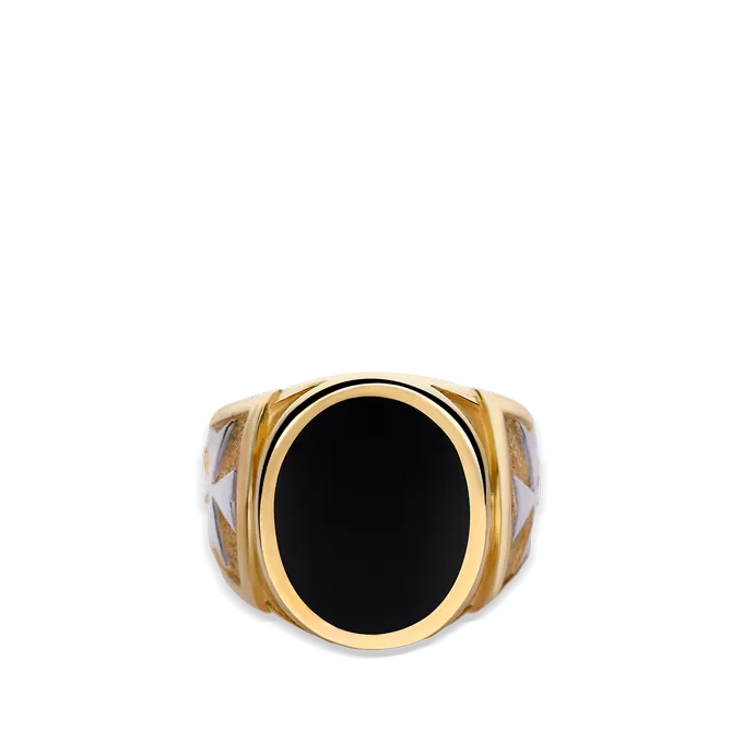 18k gold signet ring