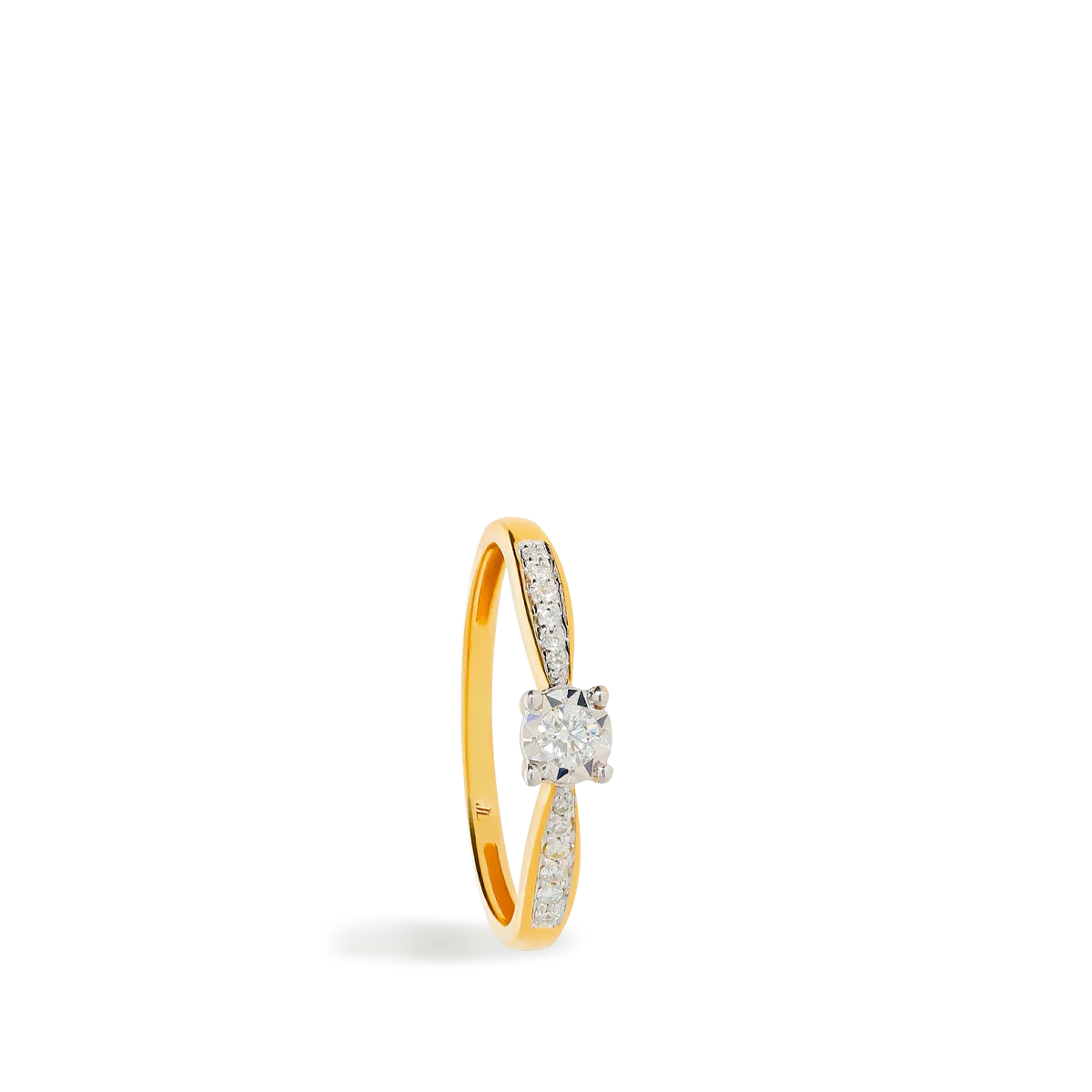 Anillo diamante oro 18 quilates