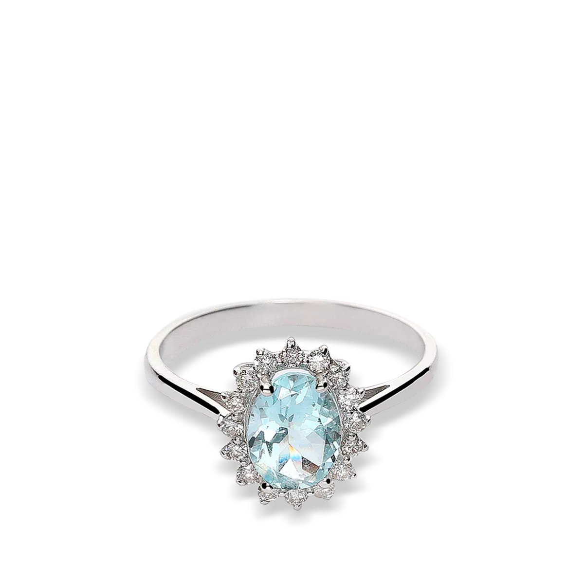 Anillo diamante oro 18 quilates IMPERIAL AQUAMARINE