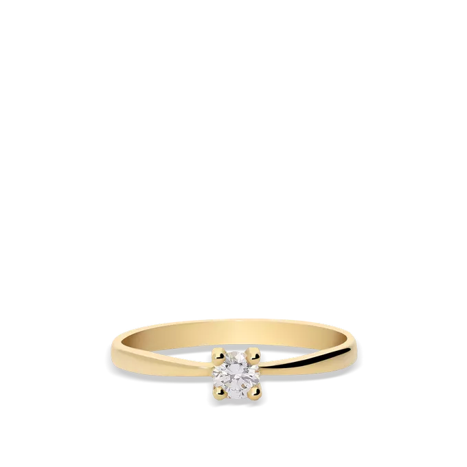 18k gold diamond ring SUN