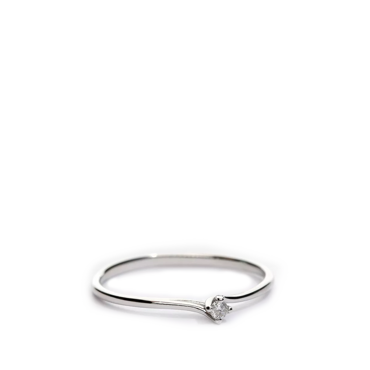 18k gold diamond ring SWIRL