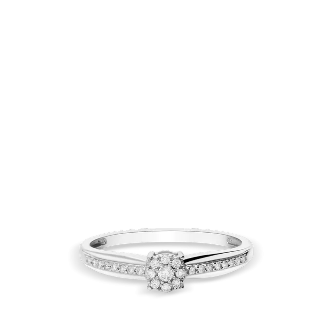 Anillo diamante natural oro 18 quilates