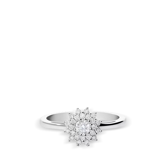 Anillo diamante natural oro 18 quilates FLORIENTAL