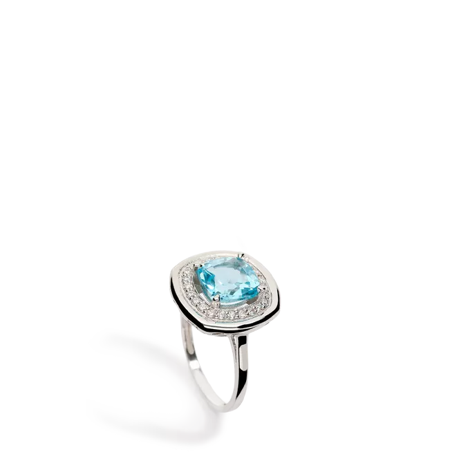 18k white gold ring LAGOON