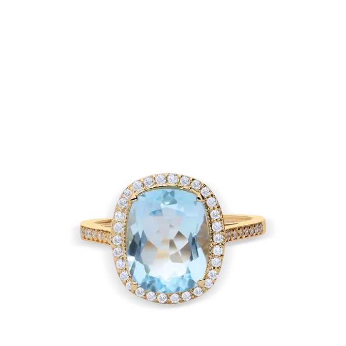 Anillo diamante natural oro 18 quilates COUNTESS