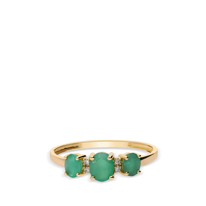 Anillo diamante natural oro 18 quilates
