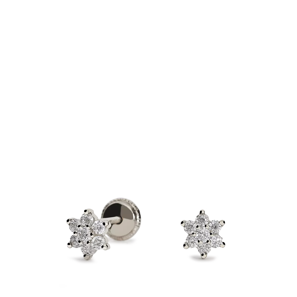 750 white gold earrings