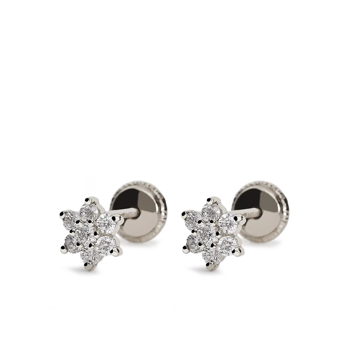 750 white gold earrings