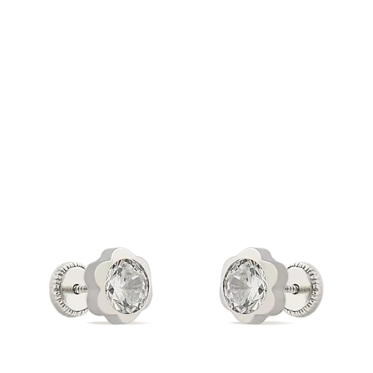 750 white gold earrings