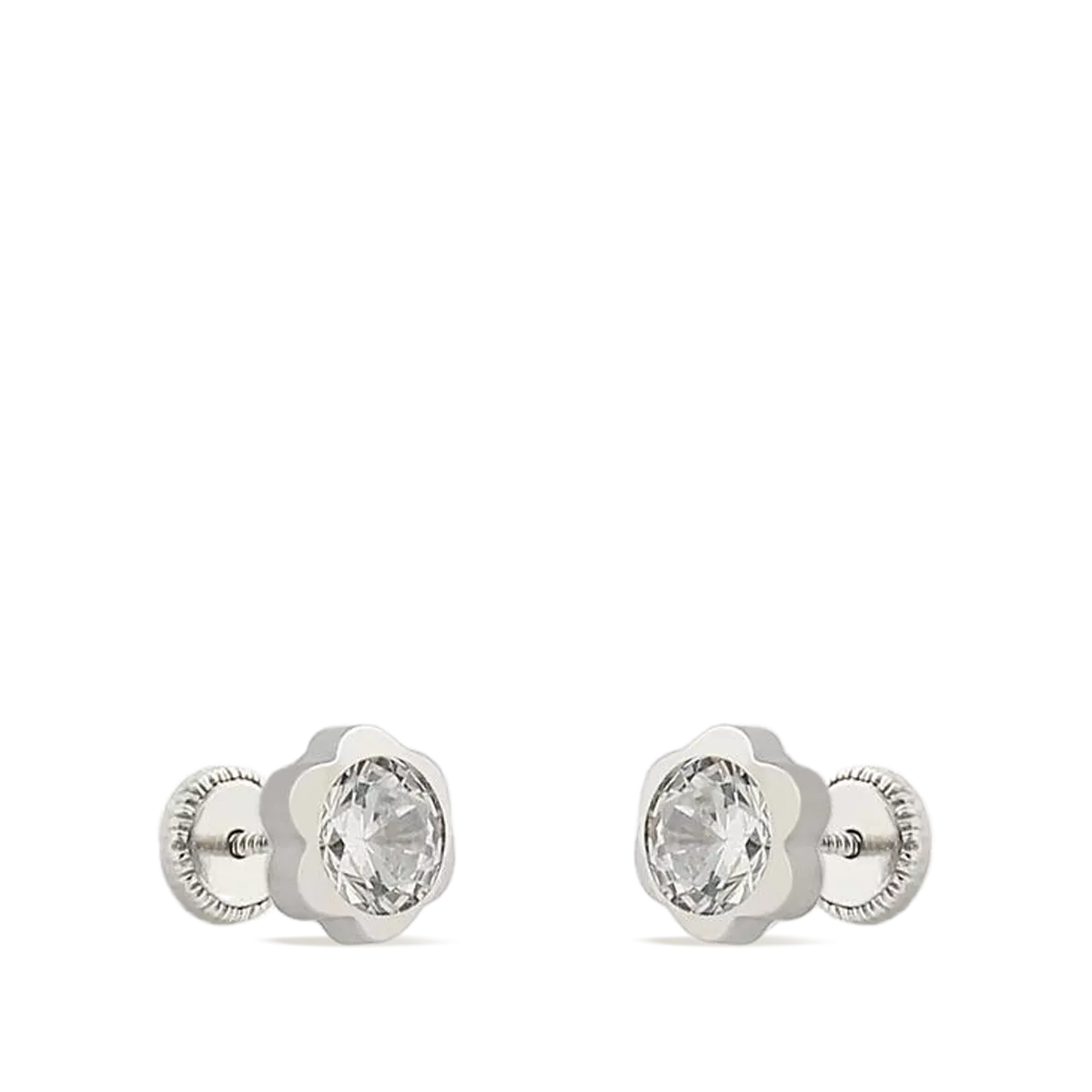 750 white gold earrings