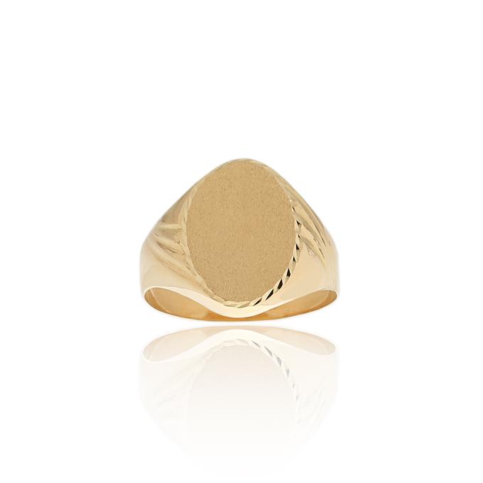 750 gold signet ring